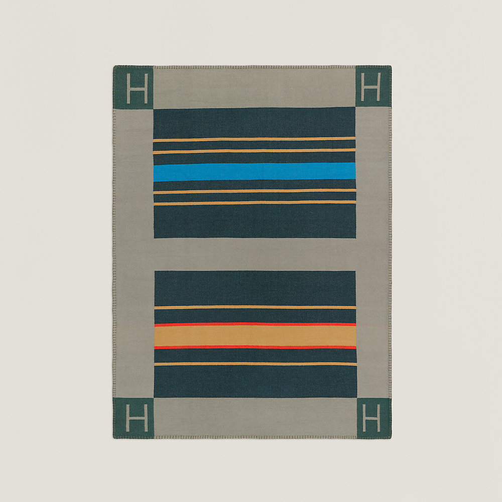 Avalon Cab blanket - Blue | Hermès UK